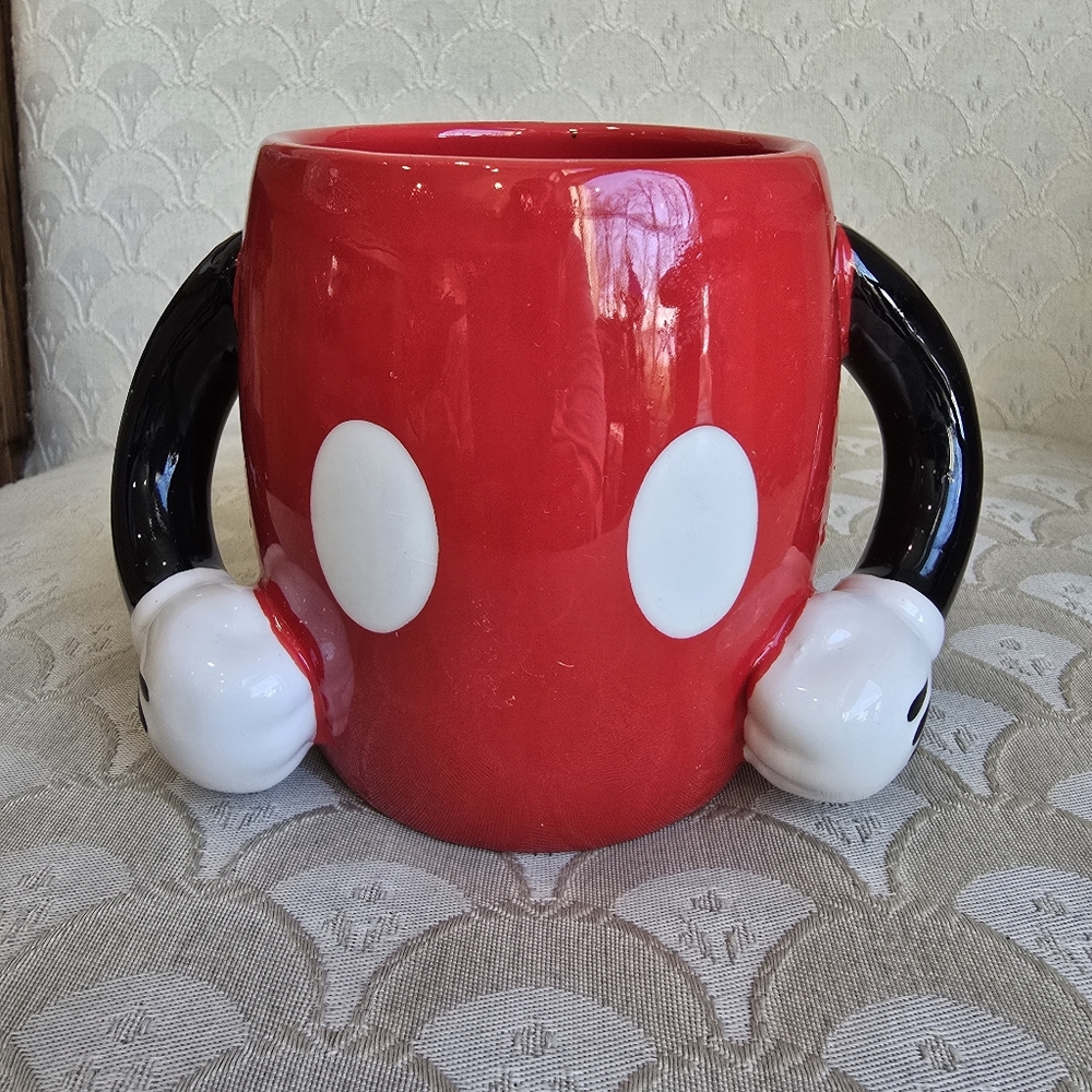 DISNEY Galerie MICKEY MOUSE Arms Hands Handles Red Pants Coffee Mug Tea Cup